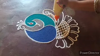 Beautiful Rangoli Designs 🌷 Peacock Rangoli Designs 🌷 Freehand Rangoli Designs 🌷@saptrangi