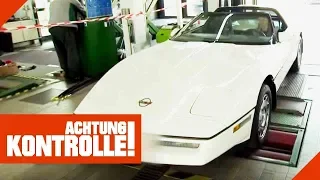 1987 Corvette beim TÜV: Darf das PS-Monster in Deutschland fahren? | Achtung Kontrolle | Kabel Eins