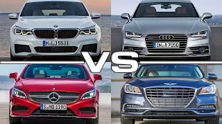 BMW 6 Series GT vs Audi A7 Sportback vs Mercedes CLS vs Genesis G80