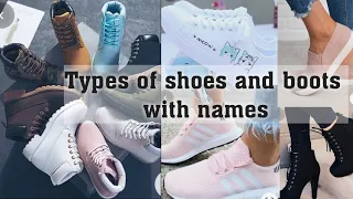 Different types of boots and shoes with names for girls and women||Latest Boots and shoes designs