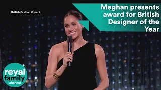 Meghan presents award for British Designer of the Year