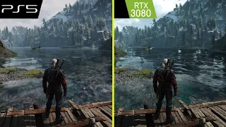 The Witcher 3 Next Gen Patch Ray Tracing PS5 vs PC RTX 3080 4K Graphics Comparison