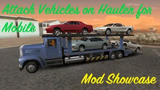 GTA SA Android: Attach Vehicles on Hauler (Mod Showcase)