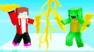 JJ and MIKEY WITH LIGHTNING HANDS Attacked THE OLYMPUS in Minecraft !