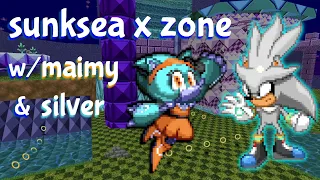 srb2 sunksea zone x speedrun with maimy and silver [0:43.17/0:56.74]