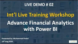 Live Demo: Intl Live Training on “Advance Financial Analytics with Power BI Training”