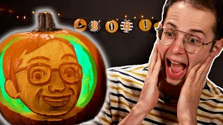 Carving Each Other's Faces On To Pumpkins 🎃