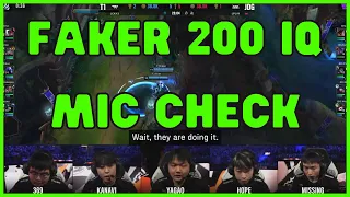 FAKER 200 IQ RYZE ULT AT WORLDS MIC CHECK T1 vs. JDG | WORLDS 22 | SEMIFINALS