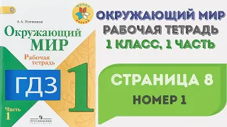 Окружающий мир. Рабочая тетрадь 1 класс 1 часть. ГДЗ стр. 8 №1