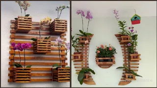 Latest Modern Most Trending Small Balcony DIY Wooden Wall Hanging For Vertical Garden landscaping