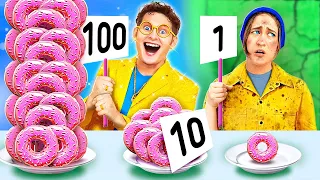 1 MEAL VS 100 MEALS! || Rich VS Broke. Epic Food Battle by Sunny Funny!