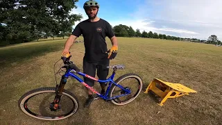 HOW TO JUMP A MOUNTAIN BIKE USING A PORTABLE RAMP!