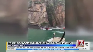 Big slab of rock breaks off cliff in Brazil killing 6