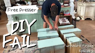 Free Curbside Dresser and DIY FAIL - Furniture Friday