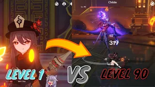 Level 1 Hu Tao Vs Level 90 Childe