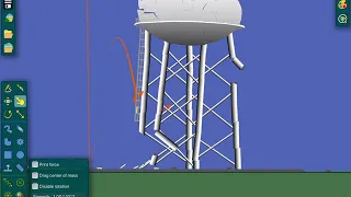 Water tower collapses