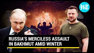 Putin's men make Ukraine's troops run for cover with heavy artillery assault in Donbas | Watch