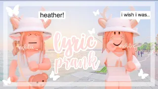 “Heather” lyric prank! ||roblox lyric prank || blox architex