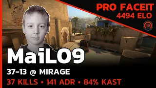 MaiL09 with 37 kills!🔥 (MIRAGE) FACEIT LVL 10 / CSGO POV / Aug 27, 2023