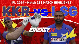 KKR vs LSG : Kolkata Knight Riders vs Lucknow Super Giants IPL 2024 Match Highlights Cricket 24