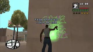 How to spray Gang Tag #99 at the beginning of the game - GTA San Andreas