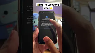 ✅IOS 16 Lockdown Mode🔐#shorts