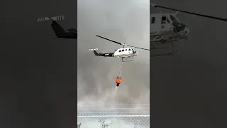 Bell UH-1 Huey Fire Fighting, Using pond to get water.