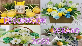 DECORACION VERANO /IDEAS PARA DECORAR CON LIMONES.  GLORIA B EN CASA.#flores #limones#adornos.