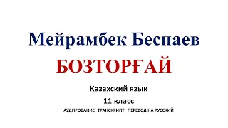 БОЗТОРҒАЙ. Мейрамбек Беспаев. АУДИРОВАНИЕ (3). 11 класс. Казахский язык Т2