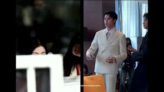 3/25WeiboNight Dylan Wang(knight in white armor)&Esther Yu(black rose) elegant outfit dress to kill