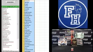 Team Draw Results ~ 5 for Fun Football Mixer Break #50 ~ 8/25/15