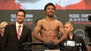 [Must See] The Legend Manny Pacquiao Makes Weight Vs Keith Thurman EsNews Boxing