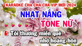 Karaoke Nhạt Nắng - Cha Cha Cha Beat Phối Siêu Dễ Hát Mới Nhất 2024 (Tone Nữ)