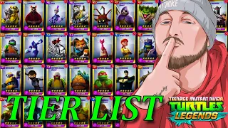 TIER RANKING LIST KINDA Teenage Mutant Ninja Turtles LEGENDS Episode 167