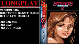 Streets of Rage 2 [USA] (Sega Genesis) - (Longplay - Blaze Fielding | Hardest Difficulty)