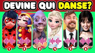 Devine qui DANSE🎶💃🕺 Devine le MEME | Mercredi, Elsa, Tenge, MrBeast,Skibidi Toilet, Barbie,Lady Bug