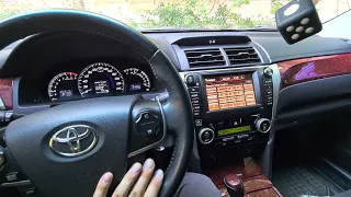 Обзор мультимедийного устройства Toyota Camry в комплектации JBL