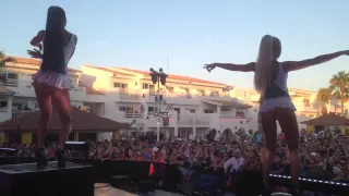 Armin Van Buuren at Ushuaia in Ibiza 2014! CAT dancers warming up!