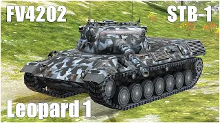 Leopard 1 , STB-1 & FV4202 ● WoT Blitz Replays