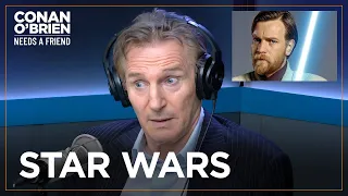 Liam Neeson & Ewan McGregor Made Lightsaber Sounds Filming “Star Wars”| Conan O'Brien Needs A Friend