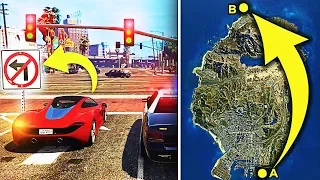 Driving Across The Entire Map in GTA 5... Without Breaking ANY Laws (How long does it take?)