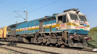 SABARMATI WDP4D 40331 Leading Bhavnagar-Gandhigram Passenger | Freshly Painted ICF Coaches