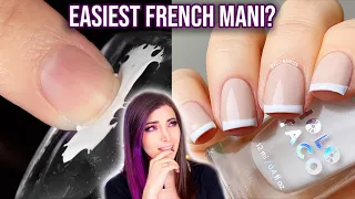 Easiest French Manicure Ever?? TikTok Nail Art Hack (NO GEL, SHORT NAILS!) || KELLI MARISSA