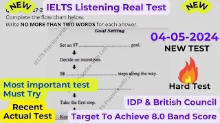 IELTS Listening Practice with Recent Actual IELTS Exam with Answers [Real Exam 96] 4th May 2024