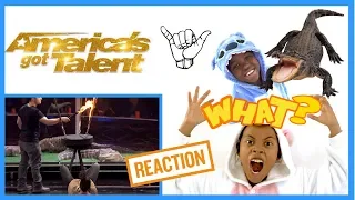 Lord Nil Nearly Eaten Alive By Alligators In Dangerous Stunt - Trending AGT 2018 - REACTION