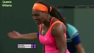 Serena Williams v. Monica Niculescu - Indian Wells 2015 R2 Highlights