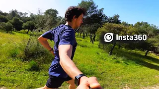 INSTA360 ONE RS 4K RUNNING 🏃‍♂️ RAW FOOTAGE Trail Running!