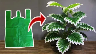 How to make Plant From Plastic Bag | Flower Crafts Ideas