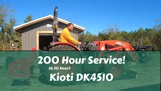 Kioti DK4510 200 Hour Service | Going over the 50 & 200 hour service for Kioti Tractors