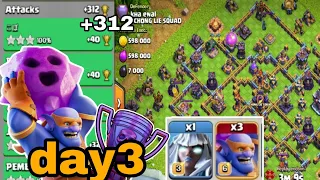 super bowler smash attack th15|legend league attacks October season day3|clash of clans